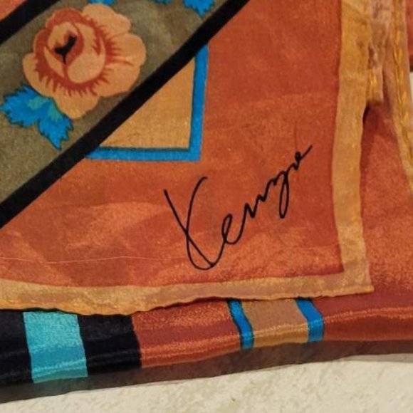 Kenzo Silk Striped Scarf - Picture 6 of 6